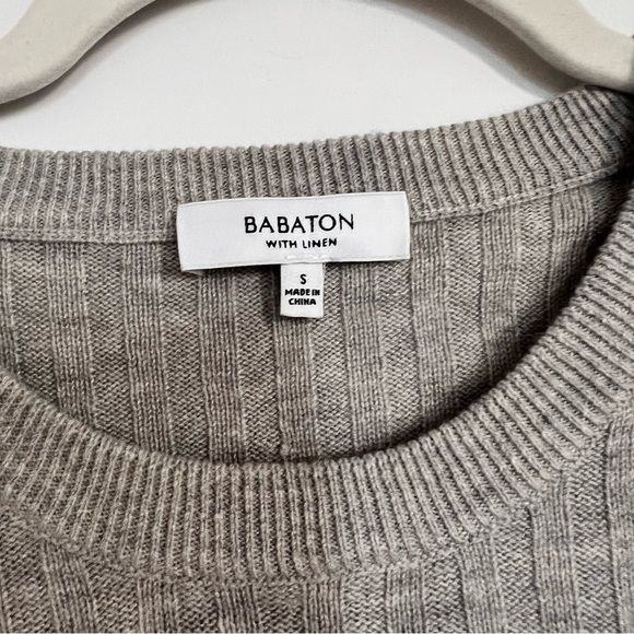 Babaton Taupe Ribbed Crop Top - Picture 3 of 4